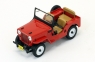 IXO Willys Jeep CJ3B 1953 (red) (PRD365)