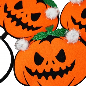 Opaska do włosów na Halloween - Straszna dynia, 1 szt.