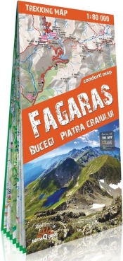 Fagaras, Bucegi, Piatra Craiului laminowana mapa trekingowa 1:80 000