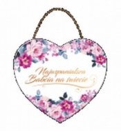 Tabliczka dekoracyjna flowers "Najwspanialsza babcia na świecie"