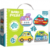 Puzzle Baby Classic 4w1: Pojazdy transportowe (36075)