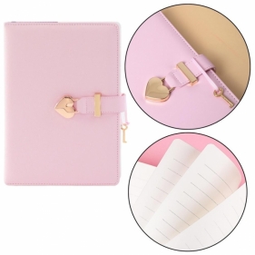 Pamiętnik na kłódkę Serce różowy