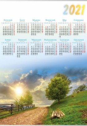 Kalendarz 2021 Jednoplanszowy Droga