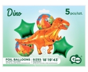 Balony foliowe zestaw Dino 5 szt