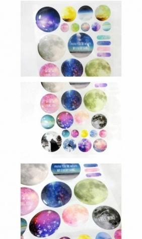 Naklejki ozdobne wypukłe Suatelier - Kosmos