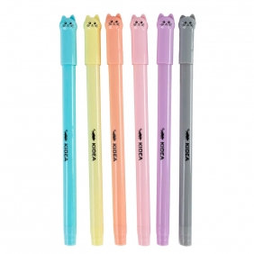 Cienkopisy Kidea - Kotki, 6 kolorów