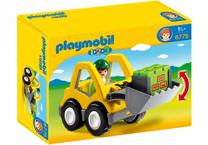 Playmobil 1.2.3: Koparka (6775) (Uszkodzone opakowanie)