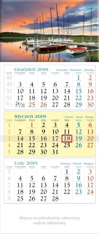 Kalendarz 2019 Trójdzielny Mazury KT5