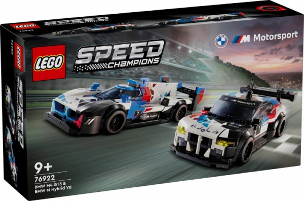 Klocki Speed Champions 76922 Samochody wyścigowe BMW M4 GT3 & BMW M Hybrid V8 (76922)