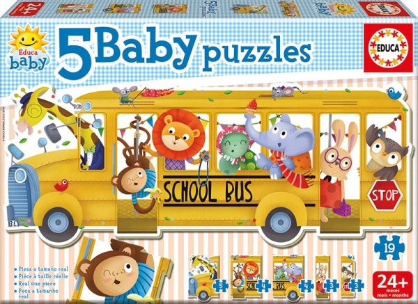 Puzzle Baby 19 elementów Autobus szkolny (17575)