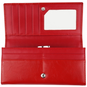 Czerwony damski portfel