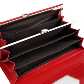 Czerwony damski portfel