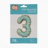 Balon foliowy Godan cyfra 3 ciasteczko 86 cm (BC-HCS3)