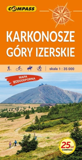 Karkonosze Góry Izerskie Mapa laminowana