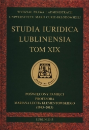 Studia Iuridica Lublinensia Tom XIX - <br />