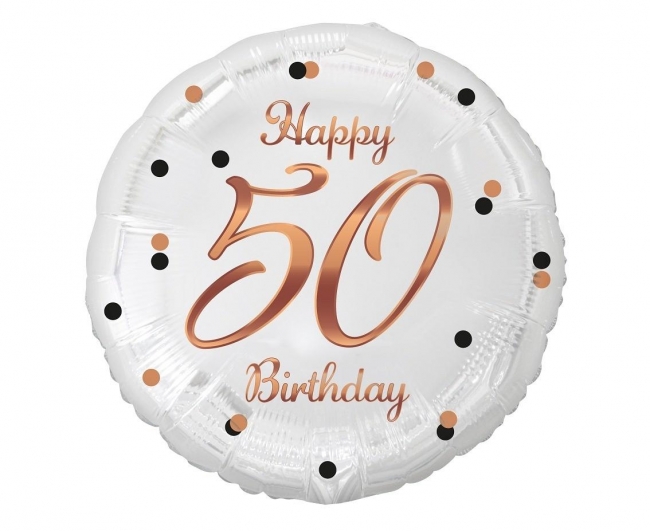 <img src='https://webimage.pl/pics/754/5/d5902973155754.jpg' style='height:440px' /> Balon foliowy B&C Happy 50 Birthday 45cm