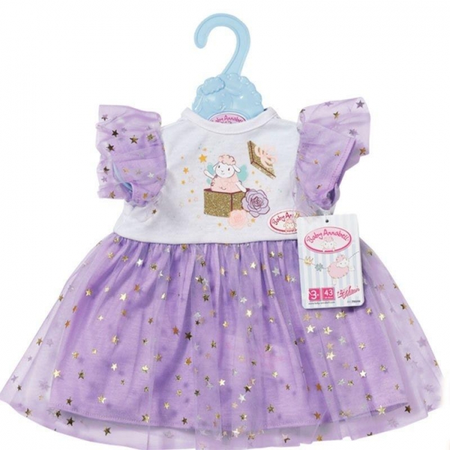 Baby born - Liliowa sukienka tutu 43cm