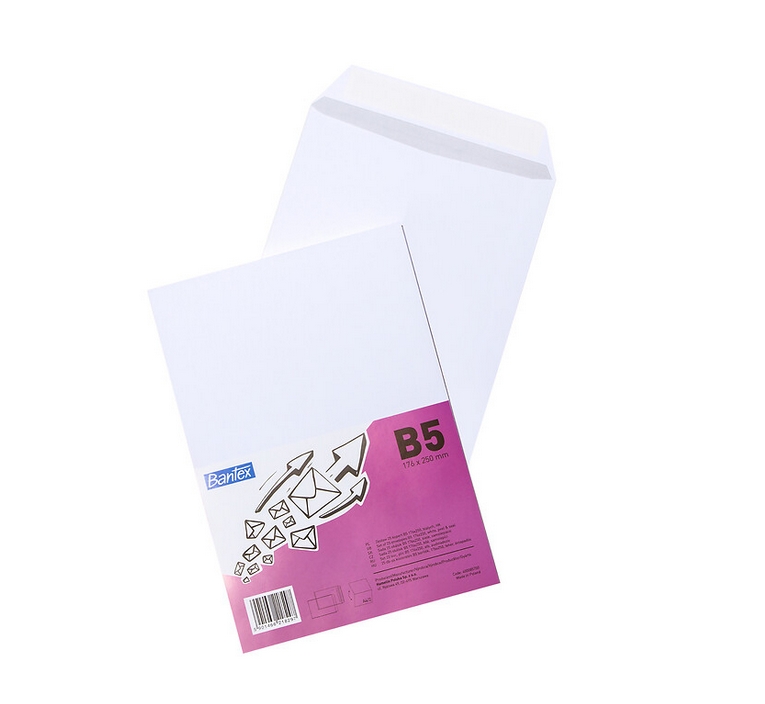 Koperta Biała Bantex B5, hk folia, 50 szt. (400089460)