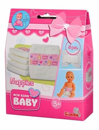 5 pieluszek dla lalki New Born Baby (105560019)