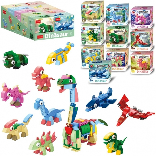 Klocki dinozaur 10w1
