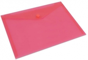 Teczka koperta A5 na zatrzask PP czerwona
