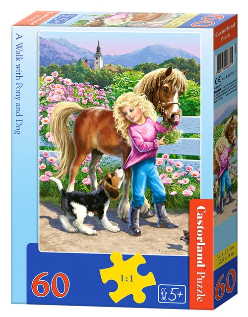 Puzzle A Walk with Pony and Dog 60 elementów (06755)