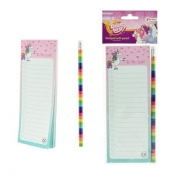 Notes Unicorn z tęczowym ołówkiem