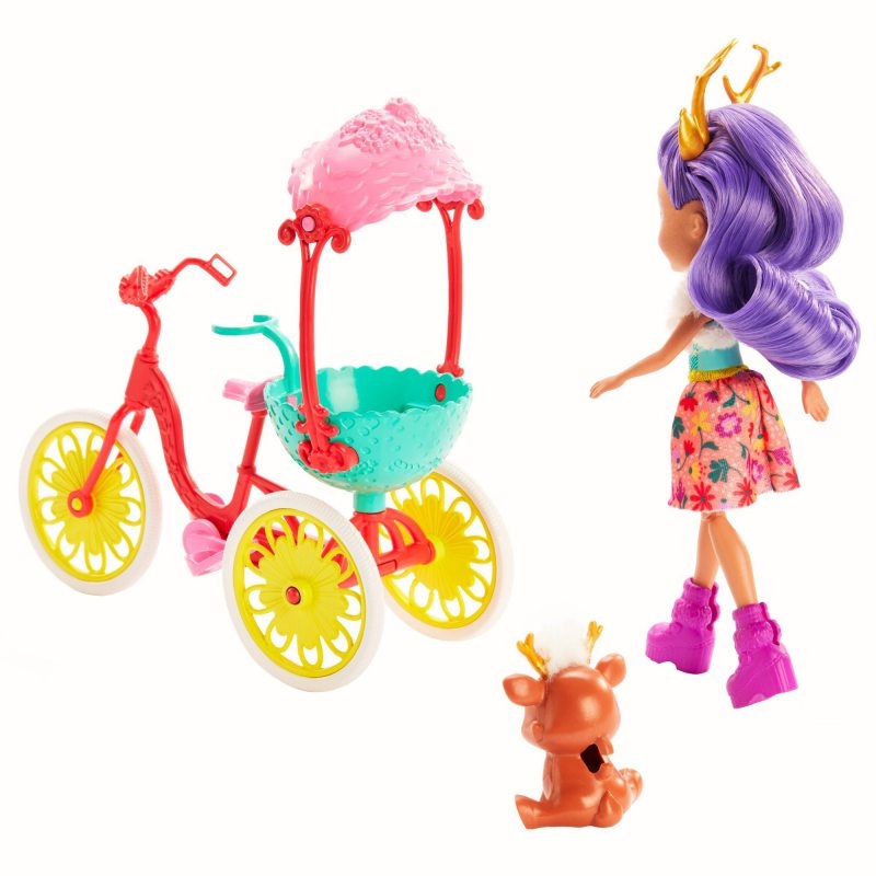 Enchantimals: Lalka Danessa Deer i zwierzątko Sprint + rower dla dwojga (FJH11/GJX300)