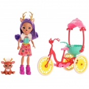Enchantimals: Lalka Danessa Deer i zwierzątko Sprint + rower dla dwojga (FJH11/GJX300)