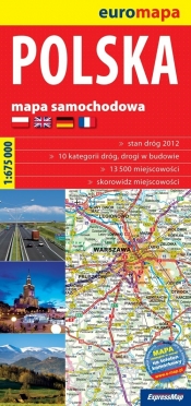Polska - mapa samochodowa 1:675 000