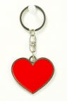 Brelok metalowy serce czerwone 5cm