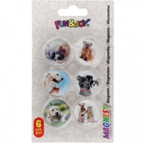 Magnesy Fun&Joy, 6 szt. - Pies i kot (443873)