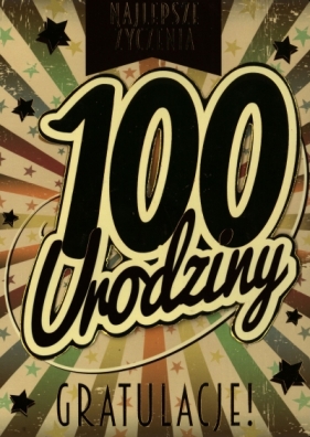 Karnet 100 Urodziny B6 mix wzorów - GM
