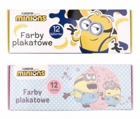 Farby plakatowe 12 kolorów - Minionki