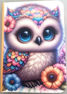 Notatnik ozdobny A7/48K gładki TW Sówka