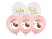 Balony Strong Pastel Baby girl 30 cm 6szt mix
