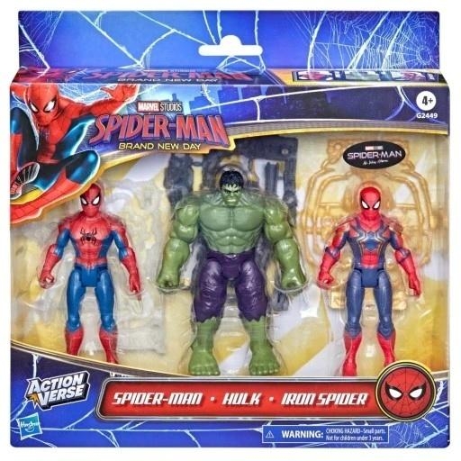 <img src='https://webimage.pl/pics/757/7/d5010996407757.jpg' style='height:440px' /> Spider-Man Actionverse Figurki 3-pak