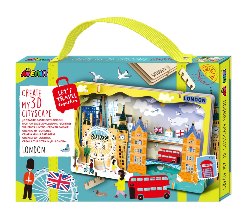 Stwórz pejzaż miejski Londyn - puzzle drewniane 3D (PZ245075)