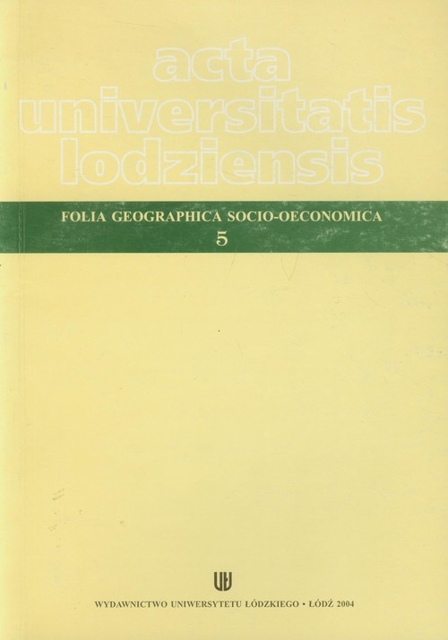 Folia geographica socio-oeconomica 5