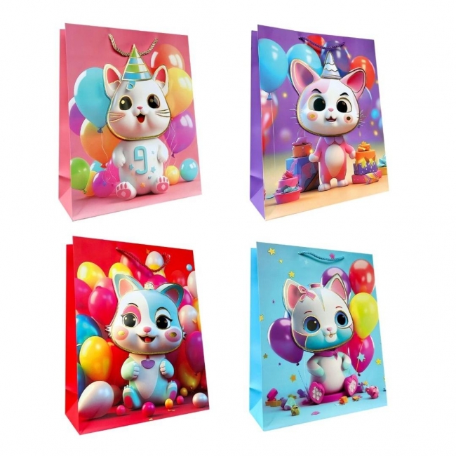 <img src='https://webimage.pl/pics/758/2/d5905868102758.jpg' style='height:440px' /> Torebka prezentowa dziecięca S urodziny kotki mix