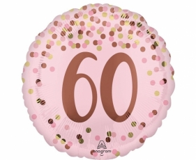 Balon foliowy Pretty pink 60th Birthday 46cm