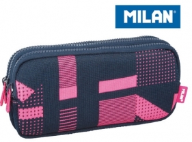 Piórnik MILAN 3-komorowy KNIT róż