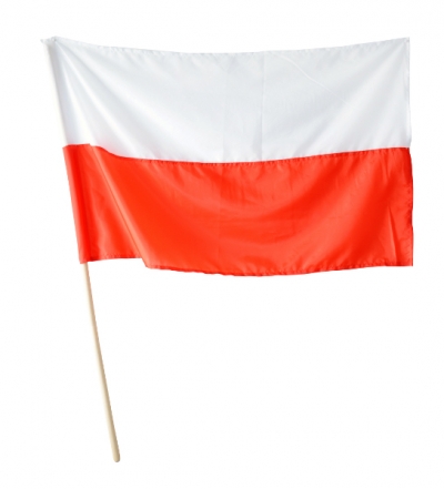 Flaga narodowa na drzewcu