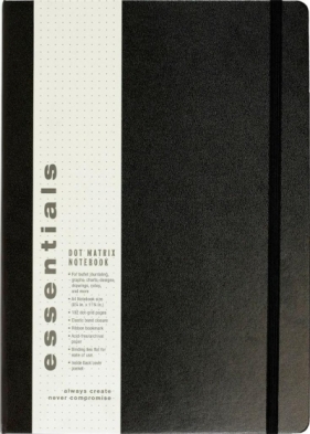 Notatnik Essentials Extra, A4, kropkowany - czarny