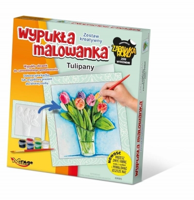 Wypukła Malowanka - Kwiaty Tulipany