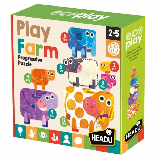 Puzzle progresywne Headu - Farma 7 szt. (24759)