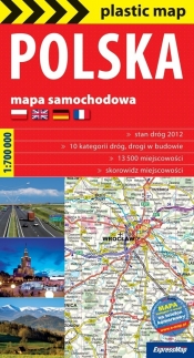 Polska mapa samochodowa 1:700 000 - <br />