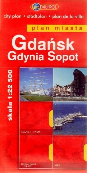 Gdańsk Gdynia Sopot Plan miasta 1:22 500