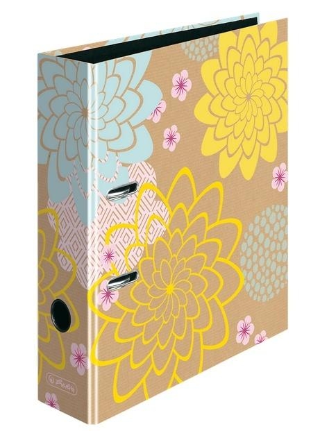 Segregator A4 8cm Kwiaty kraft HERLITZ