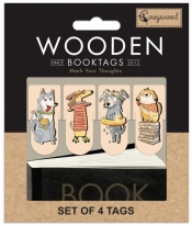 Zakładki drewniane do książki Psy